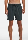 Rvca Va Pigment Elastic Boardshort 17" In Black In Black
