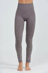 Phat Spandex Cotton Club Pearl Leggings In Gray In Grey