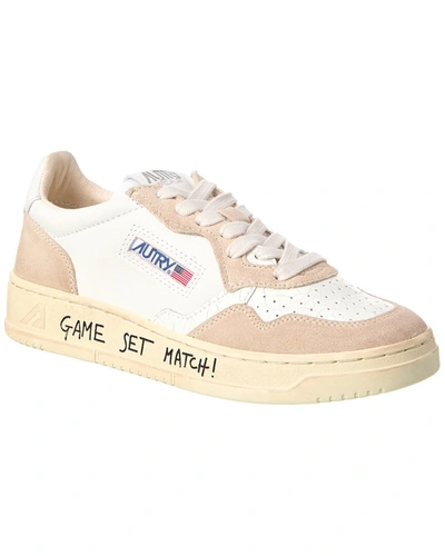 Autry Sneakers In White And Caramel Leather