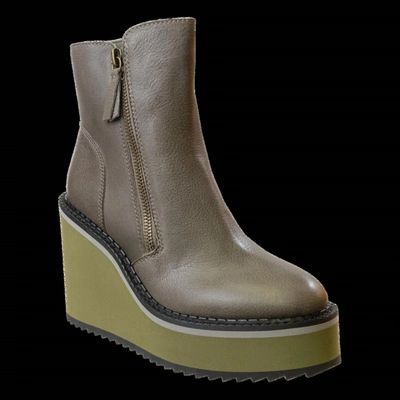 Naked Feet Avail Wedge Ankle Boots In Grey
