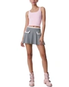 Alice And Olivia Alice + Olivia Sim Drop-waist Fit Flare Mini Skirt In Black