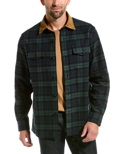Brooks Brothers Twill Shirt Jacket In Green