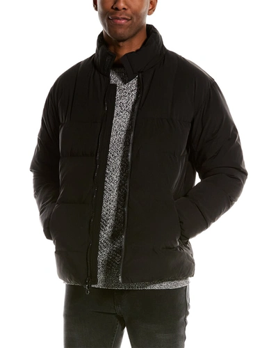 Slate & Stone Quilted Down Coat In Black