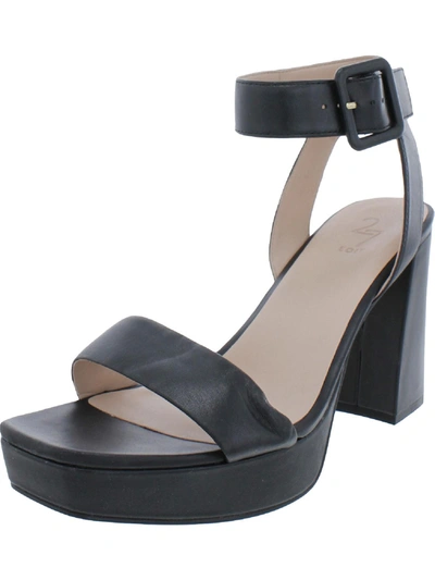 Naturalizer Jaselle Womens Leather Ankle Strap Heels In Black