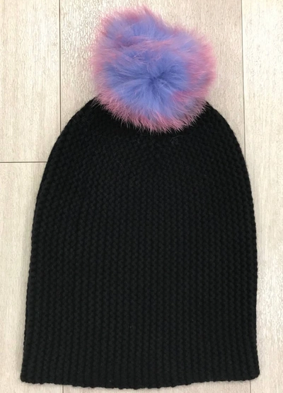 Autumn Cashmere Women's Unicorn Hat With Pom Pom In Black