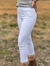 CHARLIE B JEANS WITH FRINGE IN WHITE