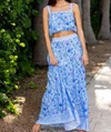 Bindu Celeste Cropped Top In Blue In Blue
