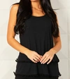 FRENCH KYSS CAMERYN LAYERED TANK IN BLACK