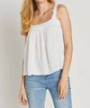 ELAN GAUZE SWING TANK IN WHITE