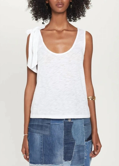 Goldie Bow Tank Top In White