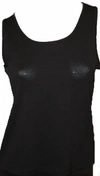 Angel Bra Friendly Tank Top In Black In Black