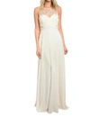 Maniju Lace Lattice Maxi Dress In Blush In Multi