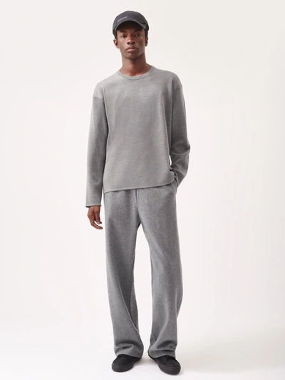 Pangaia Regenerative Merino Wool Oversized Sweater In Grey Marl