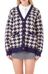 ENGLISH FACTORY HOUNDSTOOTH CARDIGAN