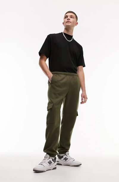 Topman Skinny 2 Pocket Cargo Trousers In Khaki-green