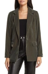 OPEN EDIT RELAXED VELVET BLAZER