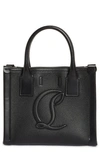 Christian Louboutin Mini By My Side Grained Leather East/west Tote In Black/ Black/ Black