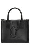 Christian Louboutin Elegant Mini Leather Tote With Red Interior In Black