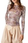 FREE PEOPLE GOLD RUSH SEQUIN TOP