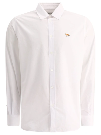 Maison Kitsuné Fox Embroidered Buttoned Shirt In White