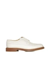 Brunello Cucinelli Perforated-embellished Suede Derby Shoes In Beige
