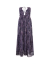 Isabel Marant Birona Cotton And Silk Midi Dress In Purple