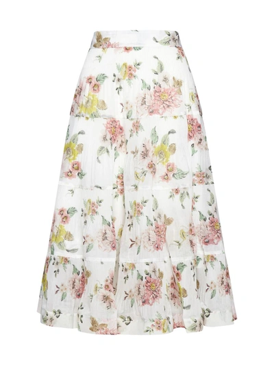 Zimmermann Skirts In Coral Floral