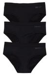 Dkny Active Comfort 3-pack Hipster Briefs In Black