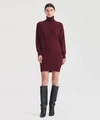 Naadam Cashmere Turtleneck Dress In Merlot