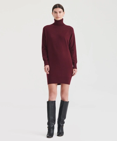 Naadam Cashmere Turtleneck Dress In Merlot