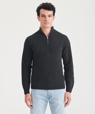 Naadam Luxe Cashmere Fisherman Quarter Zip In Smoke