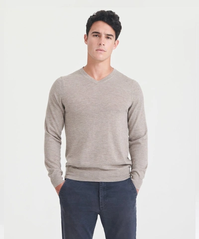 Naadam Fancy Cashmere Long Sleeve V-neck In Timber