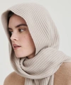 NAADAM LUXE CASHMERE RIBBED HOODED SCARF