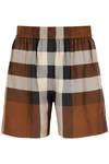 BURBERRY BURBERRY EXPLODED CHECK SILK SHORTS WOMEN