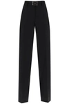Dolce & Gabbana Black Wool Flared Trousers In Black