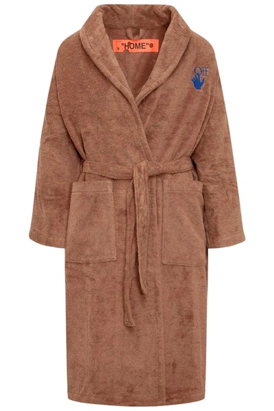 Off-white Arrow Bathrobe Women In Brown