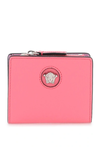 Versace 'la Medusa' Bifold Wallet Women In Pink