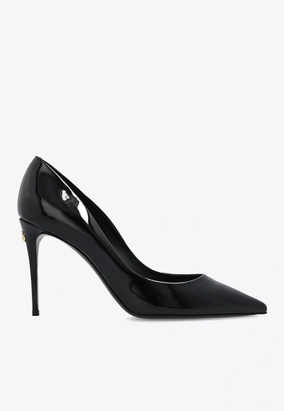Dolce & Gabbana Cardinale 100 Patent Leather Pumps In Black