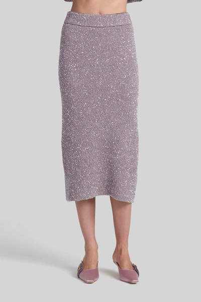 Altuzarra Carlson Sparkle Midi Skirt In Truffle