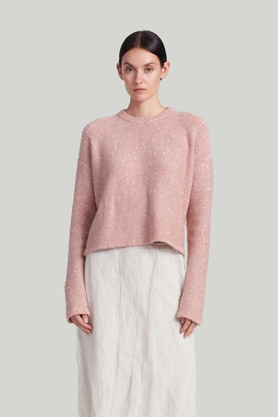 Altuzarra Yasworth Sequinned Wool Blend Jumper In Apple Blossom
