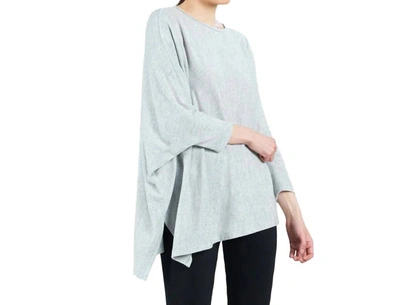 Clara Sunwoo Soft Knit Poncho Sleeve Sweater In Oatmeal In Beige
