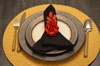 Vibhsa Red Rose Set Of 4 Napkin Rings