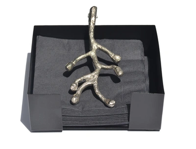 Vibhsa Napkin Holder Dinning Decor And Housewarming Gift (silver)