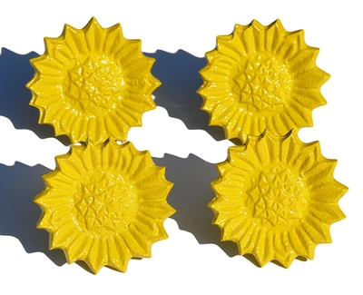 Vibhsa Sunflower Yellow Napkin Rings Set Of 4