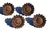 VIBHSA SUNFLOWER ANTIQUE NAPKIN RINGS SET OF 4