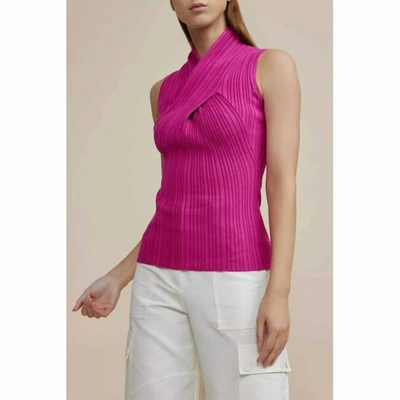 Acler Crossover Sleeveless Windsor Top In Pink