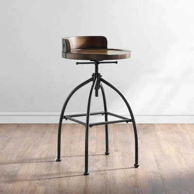 Crosley Furniture Edison Adjustable Height Stool In Black