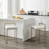 Crosley Furniture Harlowe Counter Bar Stool, Cream, Set Of 2