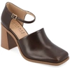 Journee Collection Collection Women's Tru Comfort Foam Wide Width Bobby Pumps In Brown