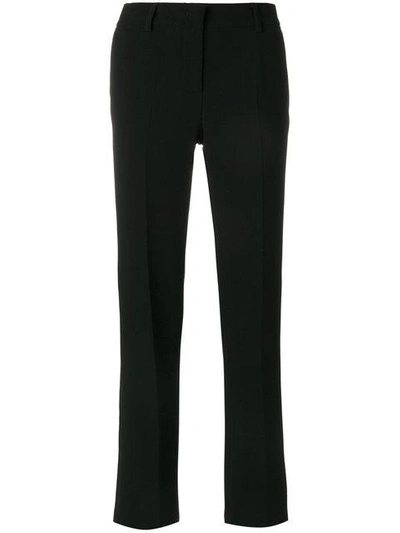 Alberto Biani Colour Block Straight Trousers In Black